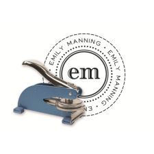 Custom Logo/Art And Text Desk Embosser Seal, Round, 2" Diameter Impression