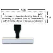 Custom Traditional Rubber Stamp RF73, 1" x 4" Impression