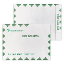 DuPont Tyvek 14lb., 10" x 13" Open End, Green First Class Border, Zip Stick, 1 Standard Color (500/PK)