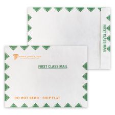 DuPont Tyvek 14lb., 9" x 12" Open End, Green First Class Border, Zip Stick, 1 Special Color (500/PK)