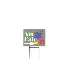 Full Color Corrugated Plastic Yard Sign with H-Stake, Two Sided, 18 x 12 (1/PK)