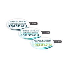 1" x 2" Oval 1, 2, or 3 Color (250/PK)