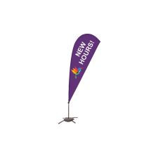 9.5' Teardrop Sail Sign Kit - 1 Sided with Cross Base (1/PK)