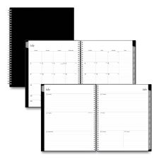 Blue Sky Enterprise Academic Weekly/Monthly Planner, 11 x 8.5, Black Cover, 12-Month (July to June): 2025 to 2026