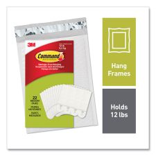 Command Picture Hanging Strips, Removable, Holds Up to 3 lbs per Pair, Medium, 0.63 x 2.75, White, 22 Pairs/Pack