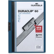 Durable Duraclip 60 Report Covers, 8 1/2" x 11", Dark Blue