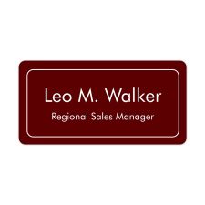 Engraved Plastic Name Badge, 1 1/2" x 3" (1/PK)