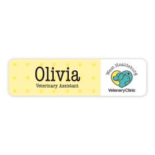 Full Color Name Badge - 7/8" x 3 1/4" (1/PK)