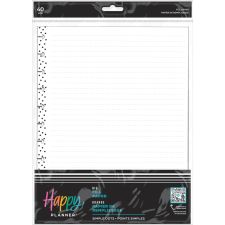 Happy Planner Big Filler Paper, 8-1/2" x 11", Simple Dots, Pack Of 40 Sheets