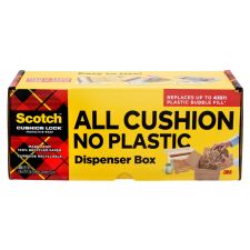 Scotch Cushion Lock Protective Wrap, 12 in x 175 ft, 1 Roll, 100% Recycled Paper, Honeycomb Packing Paper, Alternative for Bubble Cushion Wrap, Brown