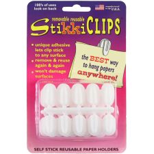 StikkiCLIPS Self-Stick Reusable Paper Holders 30/Pkg