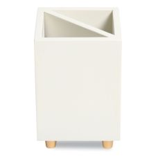 U Brands Juliet Pencil Cup, 3"w x 3"d x 4"h, White