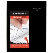 2025 AT-A-GLANCE DayMinder Weekly Appointment Book Planner, 8" x 11, Black, January To December