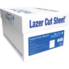 Alliance Processed Lazer Cut Sheet Copy Paper, 5 Reams, White, 8-1/2" x 11", 2-Hole Punch, 92  Bright, 20 Lb, White, 500 Sheets Per Ream