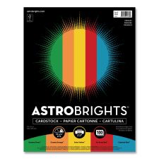 Astrobrights Color Cardstock -"Primary" Assortment, 65 lb Cover Weight, 8.5 x 11, Assorted Primary Colors, 100/Pack