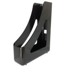 Deflecto Antimicrobial Magazine File, 12-1/4H x 3-3/16W x 9-11/16D, Black