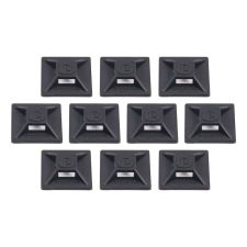 ergodyne Squids 3701 Mini Adhesive Mount Replacements, 2 lb Max Safe Working Capacity, 0.9" Long, Black,10/Pack