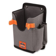 ergodyne Squids 5543 Handheld Barcode Scanner Mount Holder with Fastener Straps, 2 Compartments, 3.5 x 2.5 x 7.3, Gray