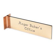 Extended Wall Holder with Engraved Sign, 3" x 10" (1/PK)