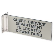 Extended Wall Holder with Engraved Sign, 4" x 10" (1/PK)