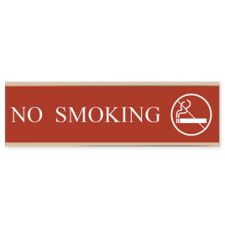 Metal Flush Wall Mount Holder with Engraved Sign, 3" x 10" (1/PK)