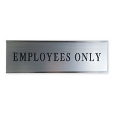 Metal Flush Wall Mount Holder with Engraved Sign, 3" x 8" (1/PK)