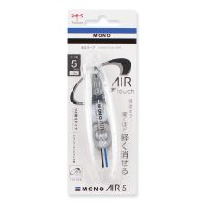 Tombow MONO Air Pen-Style Correction Tape, Refillable, 0.19" x 19.67 ft, White Tape, Clear Dispenser