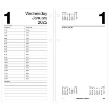 2025 AT-A-GLANCE Daily Loose-Leaf Desk Calendar Refill, 4-1/2" x 8", Traditional, January 2025 To December 2025, E21050