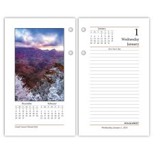 2025 AT-A-GLANCE Daily Photographic Loose-Leaf Desk Calendar Refill, 3-1/2" x 6", Scenic, January 2025 To December 2025, E41750