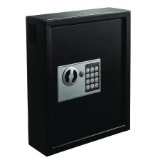 AdirOffice Steel Digital Lock Key Cabinet, 40-Key, 13 x 4 x 14.3, Stainless Steel 304, Black