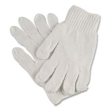 AMBITEX PRO CTPS400/NLW Series Natural White String Knit Gloves, Reversible, Small, White, 12 Pairs
