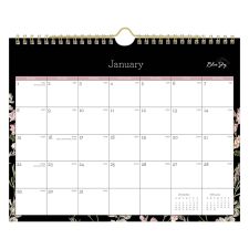 Blue Sky Neveah Monthly Wall Calendar, Floral Artwork, 11" x 8.75", White/Black/Pink Sheets, 12-Month (Jan to Dec): 2026