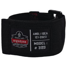ergodyne Squids 3123 Tool Wristband with D-Ring Anchor, 5 lb Max Working Capacity, 18" Long, Black