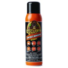 Gorilla Contact Adhesive Ultimate, 12.2 oz Aerosol Spray, Dries Light Yellow