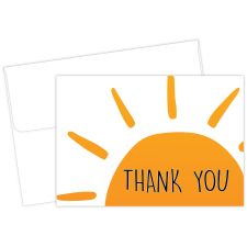 Great Papers! Note Card and Envelopes, Thank You, Rise 'N Shine, 4.875" x 3.375"(folded), 25 count