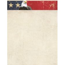 Great Papers! Stationery Letterhead, American Eagle, 8.5" x 11", Printer Compatible, 80 sheets