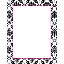 Great Papers! Stationery Letterhead, Black and White Damask , 8.5" x 11", Printer Compatible, 80 sheets