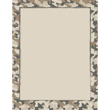 Great Papers! Stationery Letterhead, Camo, 8.5" x 11", Printer Compatible, 80 sheets