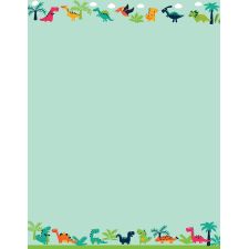 Great Papers! Stationery Letterhead, Happy Dinosaur, 8.5" x 11", Printer Compatible, 80 sheets