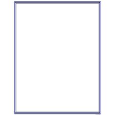 Great Papers! Stationery Letterhead, Navy Border, 8.5" x 11", Printer Compatible, 80 sheets