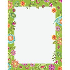 Great Papers! Stationery Letterhead, Paisley Flowers, 8.5" x 11", Printer Compatible, 80 sheets
