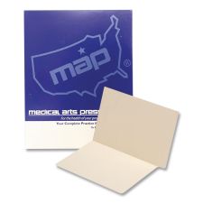 Medical Arts Press Compact End Tab File Folder, Straight Tabs, 0.75" Expansion, Manila, 100/Box