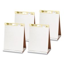 Post-it Easel Pads Super Sticky Original Tabletop Easel Pad with Self-Stick Sheets, Unruled, 20 x 23, White, 20 Sheets, 4/Pack