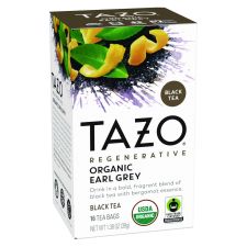 Tazo Tea Bags, Organic Earl Grey, 16/Box, 6 Boxes/Carton