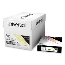 Universal Deluxe Colored Paper, 20 lb Bond Weight, 8.5 x 11, Canary, 500 Sheets/Ream, 10 Reams/Carton