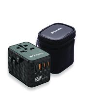 Verbatim UTA-05 Gan III Universal Travel Adapter, (2) USB-A/(2) USB-C/Quick Charge 4 