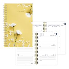 2025-2026 Blueline Academic Weekly/Monthly Planner, 8 x 5, 100% Recycled, Botanical Yellow, July 2025 To July 2026, CA114PM.01