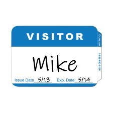 C-Line Self-Adhesive Name Badges, Hello My Name Is, Blue, 3.5 x 2.25, 100/BX