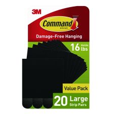 Command Picture Hanging Strips, Large, Removable, Holds up to 16 lbs per 4 Pairs, 20 Strip Pairs/Pack