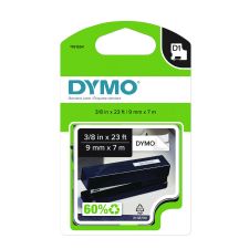 DYMO D1 Standard Labels, 0.38" x 23 ft, Black Print on White Tape
